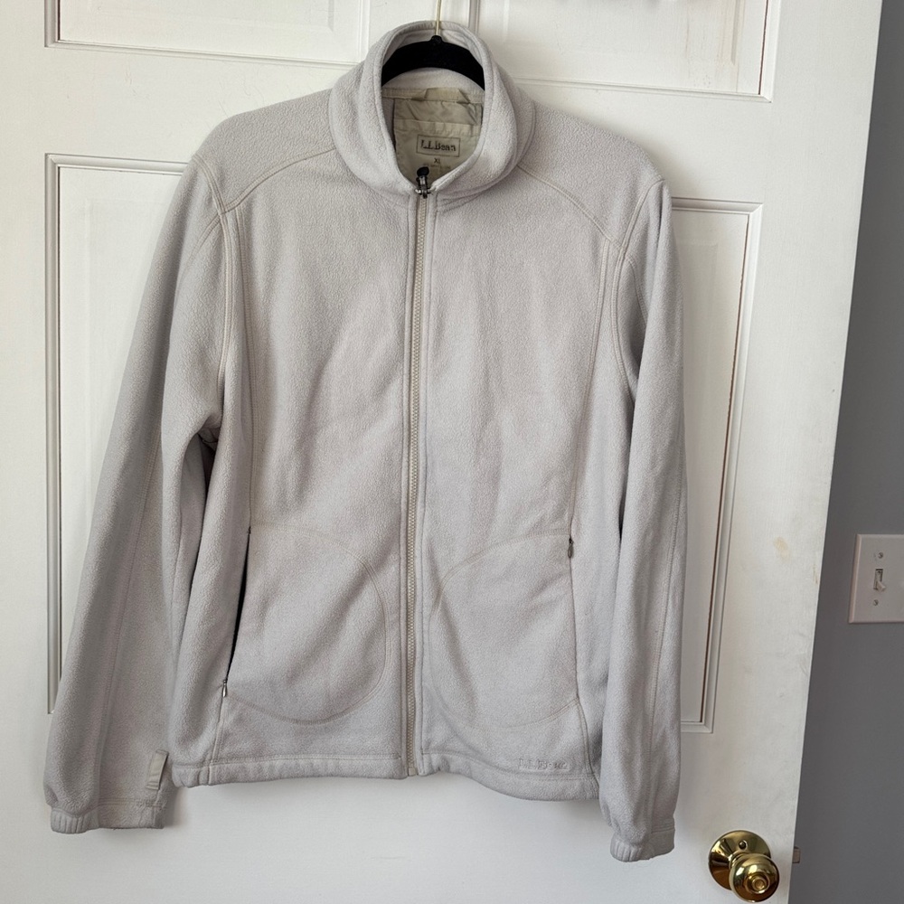 L.L. Bean Soft Gray Zip-Up Fleece